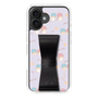 スリムプロテクションケース - STAND & RING RIBBON Black［ リトルツインスターズ - リボン - ガーリーフラワー ］
