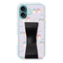スリムプロテクションケース - STAND & RING RIBBON Black［ リトルツインスターズ - リボン - ガーリーフラワー ］