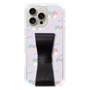 スリムプロテクションケース - STAND & RING RIBBON Black［ リトルツインスターズ - リボン - ガーリーフラワー ］