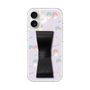 スリムプロテクションケース - STAND & RING RIBBON Black［ リトルツインスターズ - リボン - ガーリーフラワー ］