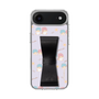スリムプロテクションケース - STAND & RING RIBBON Black［ リトルツインスターズ - リボン - ガーリーフラワー ］