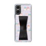 スリムプロテクションケース - STAND & RING RIBBON Black［ リトルツインスターズ - リボン - ガーリーフラワー ］