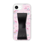 スリムプロテクションケース - STAND & RING RIBBON Black［ マイメロディ - リボン - カフェ ］