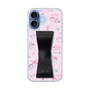 スリムプロテクションケース - STAND & RING RIBBON Black［ マイメロディ - リボン - カフェ ］