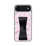 スリムプロテクションケース - STAND & RING RIBBON Black［ マイメロディ - リボン - カフェ ］