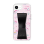 スリムプロテクションケース - STAND & RING RIBBON Black［ マイメロディ - リボン - カフェ ］