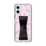 スリムプロテクションケース - STAND & RING RIBBON Black［ マイメロディ - リボン - カフェ ］