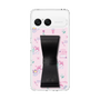 スリムプロテクションケース - STAND & RING RIBBON Black［ マイメロディ - リボン - カフェ ］