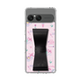 スリムプロテクションケース - STAND & RING RIBBON Black［ マイメロディ - リボン - カフェ ］