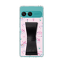スリムプロテクションケース - STAND & RING RIBBON Black［ マイメロディ - リボン - カフェ ］