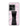 スリムプロテクションケース - STAND & RING RIBBON Black［ マイメロディ - リボン - カフェ ］