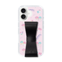 スリムプロテクションケース - STAND & RING RIBBON Black［ リトルツインスターズ - リボン - お出かけ ］