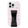 スリムプロテクションケース - STAND & RING RIBBON Black［ リトルツインスターズ - リボン - お出かけ ］