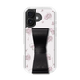 スリムプロテクションケース - STAND & RING RIBBON Black［ マイメロディ - リボン - ライン ］