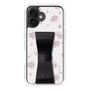 スリムプロテクションケース - STAND & RING RIBBON Black［ マイメロディ - リボン - ライン ］