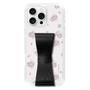 スリムプロテクションケース - STAND & RING RIBBON Black［ マイメロディ - リボン - ライン ］