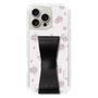 スリムプロテクションケース - STAND & RING RIBBON Black［ マイメロディ - リボン - ライン ］