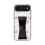 スリムプロテクションケース - STAND & RING RIBBON Black［ マイメロディ - リボン - ライン ］