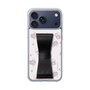 スリムプロテクションケース - STAND & RING RIBBON Black［ マイメロディ - リボン - ライン ］