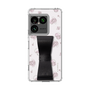 スリムプロテクションケース - STAND & RING RIBBON Black［ マイメロディ - リボン - ライン ］