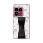 スリムプロテクションケース - STAND & RING RIBBON Black［ マイメロディ - リボン - ライン ］