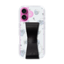 スリムプロテクションケース - STAND & RING RIBBON Black［ リトルツインスターズ - リボン - ライン ］