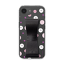 スリムプロテクションケース - STAND & RING RIBBON Black［ シナぷしゅ - みずたま ］