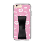 スリムプロテクションケース - STAND & RING RIBBON Black［ エスターバニー - Pattern ］