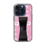 スリムプロテクションケース - STAND & RING RIBBON Black［ エスターバニー - Pattern ］