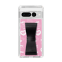 スリムプロテクションケース - STAND & RING RIBBON Black［ エスターバニー - Pattern ］