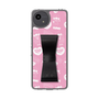 スリムプロテクションケース - STAND & RING RIBBON Black［ エスターバニー - Pattern ］
