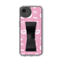 スリムプロテクションケース - STAND & RING RIBBON Black［ エスターバニー - Pattern ］