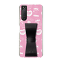 スリムプロテクションケース - STAND & RING RIBBON Black［ エスターバニー - Pattern ］