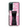 スリムプロテクションケース - STAND & RING RIBBON Black［ エスターバニー - Pattern ］