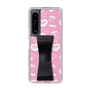 スリムプロテクションケース - STAND & RING RIBBON Black［ エスターバニー - Pattern ］
