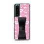 スリムプロテクションケース - STAND & RING RIBBON Black［ エスターバニー - Pattern ］