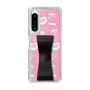 スリムプロテクションケース - STAND & RING RIBBON Black［ エスターバニー - Pattern ］