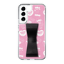 スリムプロテクションケース - STAND & RING RIBBON Black［ エスターバニー - Pattern ］
