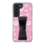 スリムプロテクションケース - STAND & RING RIBBON Black［ エスターバニー - Pattern ］