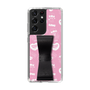 スリムプロテクションケース - STAND & RING RIBBON Black［ エスターバニー - Pattern ］