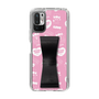 スリムプロテクションケース - STAND & RING RIBBON Black［ エスターバニー - Pattern ］