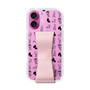 スリムプロテクションケース - STAND & RING RIBBON Sakura Pink［ 内藤ルネ - RUNE Animal Dog ］
