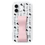 スリムプロテクションケース - STAND & RING RIBBON Sakura Pink［ 内藤ルネ - RUNE Animal Dog ］