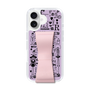 スリムプロテクションケース - STAND & RING RIBBON Sakura Pink［ 内藤ルネ - RUNE Girl Retro & Modern - Purple ］