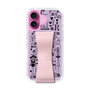 スリムプロテクションケース - STAND & RING RIBBON Sakura Pink［ 内藤ルネ - RUNE Girl Retro & Modern - Purple ］