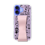 スリムプロテクションケース - STAND & RING RIBBON Sakura Pink［ 内藤ルネ - RUNE Girl Retro & Modern - Purple ］