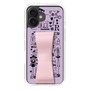 スリムプロテクションケース - STAND & RING RIBBON Sakura Pink［ 内藤ルネ - RUNE Girl Retro & Modern - Purple ］