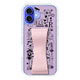 スリムプロテクションケース - STAND & RING RIBBON Sakura Pink［ 内藤ルネ - RUNE Girl Retro & Modern - Purple ］