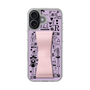 スリムプロテクションケース - STAND & RING RIBBON Sakura Pink［ 内藤ルネ - RUNE Girl Retro & Modern - Purple ］