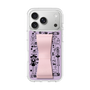 スリムプロテクションケース - STAND & RING RIBBON Sakura Pink［ 内藤ルネ - RUNE Girl Retro & Modern - Purple ］